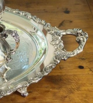 Vintage 1941 Wallace Silver Plate 5 Piece Weighted Tea Set 