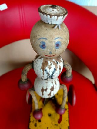 VINTAGE TED TOY - LERS WOOD AND METAL SAILOR PULL TOY 2