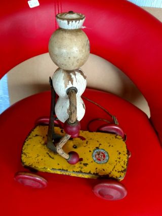 VINTAGE TED TOY - LERS WOOD AND METAL SAILOR PULL TOY 7