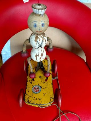 VINTAGE TED TOY - LERS WOOD AND METAL SAILOR PULL TOY 8