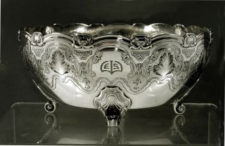 Tiffany Sterling Fruit Bowl C1910 Art Deco - Hand Decorated