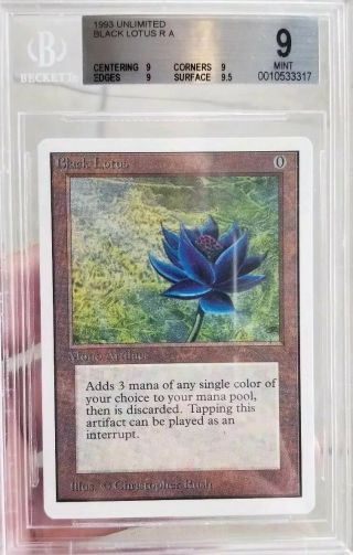 Vintage Magic | Bgs 9 Unlimited Black Lotus,  Quad,  9.  5,  Power 9 Reserve List