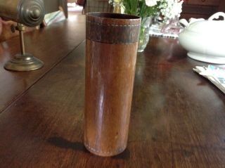 Vintage Brass Bronze 7 " Vase With Hammered Finish