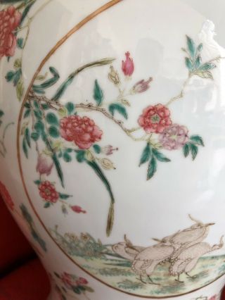 Old Early 20th Cent Chinese porcelain vase Republic Large Qing 7