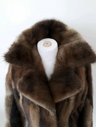 Vintage Mink Fur Coat Womens Small S Full Length Collared Soft Montreal
