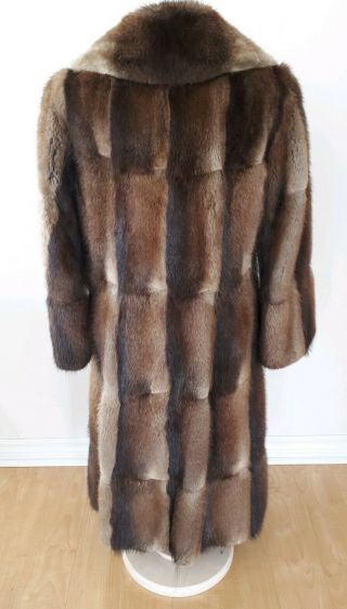 Vintage Mink Fur Coat Womens Small S Full Length Collared Soft Montreal 4