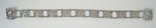 Hallmarked 1900 WILLIAM COMYNS ART NOVEAU STERLING SILVER BELT & BUCKLE 10