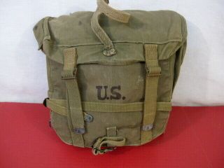 Wwii Us Army Od Green M1944 Upper Combat Field Pack W/lower Attaching Tabs