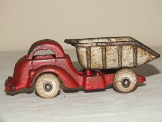 Hubley Or Dent Cast Iron Toy " Cab Over Engine " Dump Truck