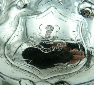 William IV Antique 19th Century Solid Silver Teapot 1833 Pheasant Scenes Crest 10