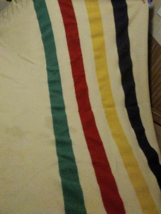 Vintage Hudson Bay SIX point queen size 100 wool blanket. 10