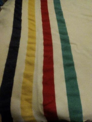 Vintage Hudson Bay SIX point queen size 100 wool blanket. 11