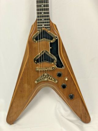 Vintage Gibson V2 Flying V Guitar,  Natural 1982 2