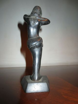 Bronze Semi Nude Girl Statue from Sri Lanka Ceylon 3