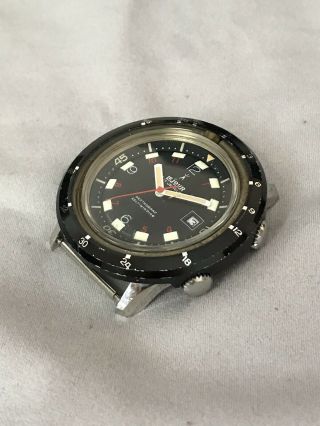 Vintage Lejour Depthograf Compressor Diver Watch Stainless Steel 45mm Case 8