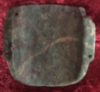 Pre - Columbian Mayan Jade Mask Maskette Pectoral 4