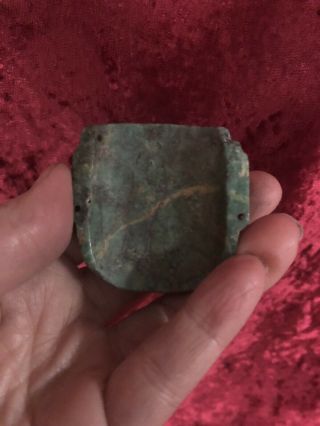 Pre - Columbian Mayan Jade Mask Maskette Pectoral 7