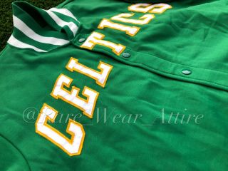 Vintage Boston Celtics Sand Knit Pro Cut Team Issued Warm Up Jersey SZ 44 1988 3