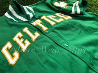 Vintage Boston Celtics Sand Knit Pro Cut Team Issued Warm Up Jersey SZ 44 1988 4