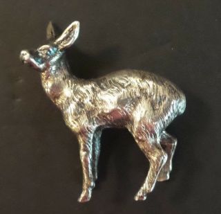 Vintage Sterling Silver Miniature " Deer " Figurine,  40 Grams
