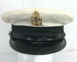 Wwii Us Navy Chiefs Dress Hat - Named