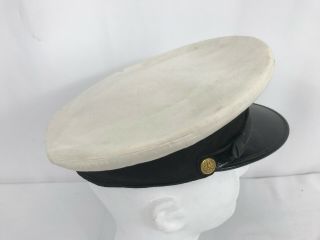 WWII US Navy Chiefs Dress Hat - Named 5