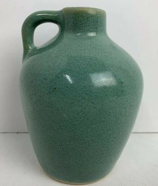 Antique Stoneware Ovoid Jug Pot Crock Handle Glazed Ceramic Pottery Whiskey Vtg