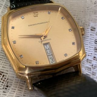 Vintage Girard Perregaux Gyromatic Diamond Men ' s Watch 9