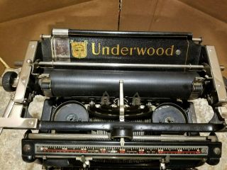 Antique Vintage Underwood Model No.  5 Standard Typewriter 4
