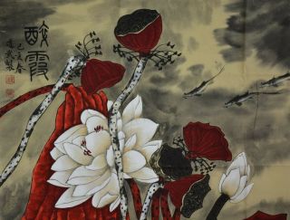 MAGNIFICENT LARGE CHINESE PAINTING SIGNED MASTER WEI DAOWU I9179 8