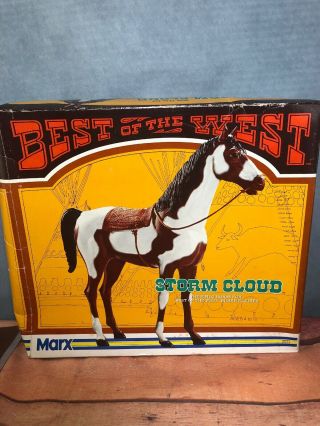 Marx Best Of The West Storm Cloud Box Only For Indian Figures.  No Horse 14