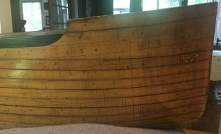 Magnificent builder ' s wooden ship model,  half hull by William Dobson & Co. 2