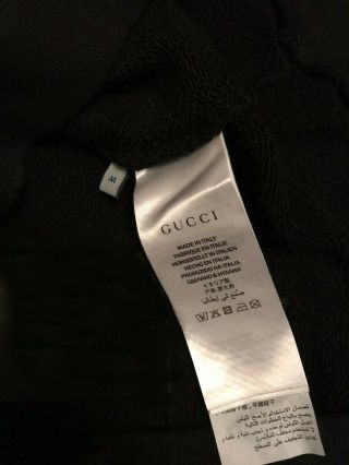 Gucci Logo Men ' s Hoodie Sweatshirt Classic Unisex Black Size M | RRP £870 5