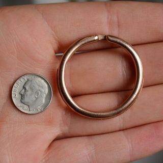 Huge Antique Victorian Rose Gold Split Ring 11.  6 Grams 3.  9cm Wide