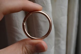 HUGE Antique Victorian Rose Gold Split Ring 11.  6 Grams 3.  9cm Wide 2