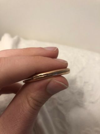 HUGE Antique Victorian Rose Gold Split Ring 11.  6 Grams 3.  9cm Wide 3