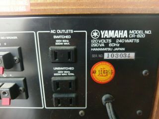 Vintage Yamaha CR - 820 Natural Sound Stereo Receiver & 6