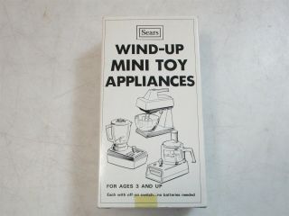 2X Vintage Sears Wind Up Mini Toy Appliances In Open 3