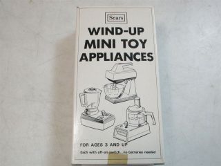 2X Vintage Sears Wind Up Mini Toy Appliances In Open 5