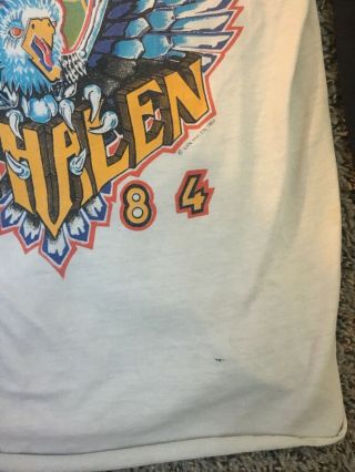 Vintage Van Halen T Shirt Tour Of The World 1984 Rock Concert Band Size Small 2