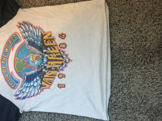Vintage Van Halen T Shirt Tour Of The World 1984 Rock Concert Band Size Small 7