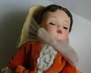 Vintage Madame Alexander Cissy Doll lady apricot velvet historical Godey 11