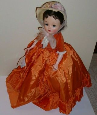 Vintage Madame Alexander Cissy Doll Lady Apricot Velvet Historical Godey