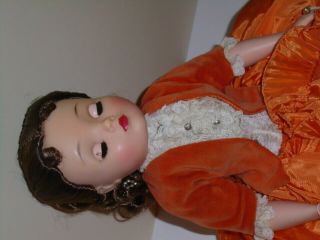 Vintage Madame Alexander Cissy Doll lady apricot velvet historical Godey 7