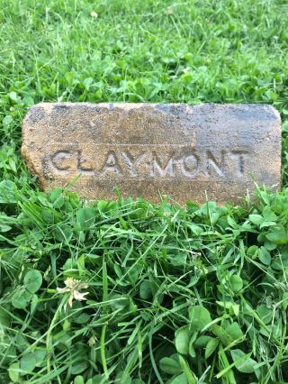 Rare Antique Brick Labeled “claymont” In Good Writing