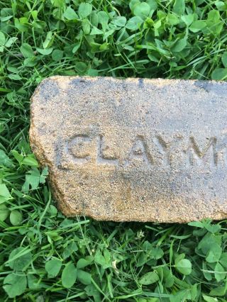 Rare Antique Brick Labeled “Claymont” In Good Writing 3