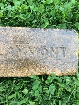 Rare Antique Brick Labeled “Claymont” In Good Writing 4