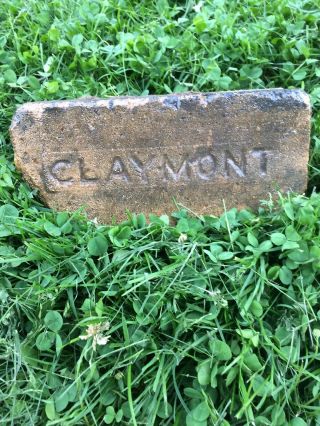 Rare Antique Brick Labeled “Claymont” In Good Writing 5