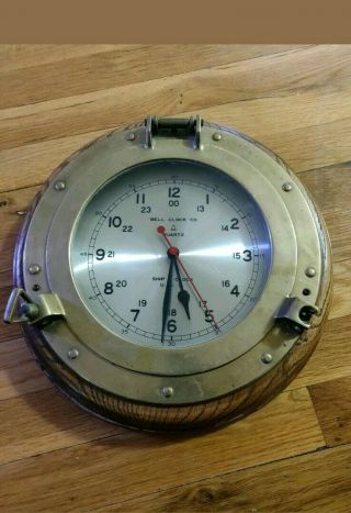 13  Vintage Bell Clock Co.  Ships Clock With Quartz Movement Usa