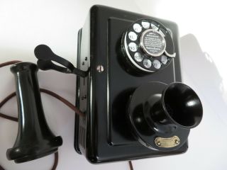 Antique 1920 Western Electric wall telephone 653 A candlestick 2 dial 11